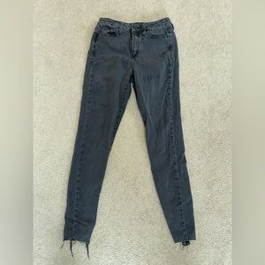 SO Black Jeans No Rips Slight Distressed